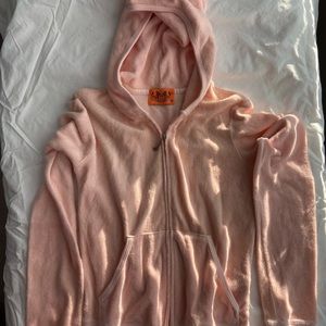 Retro Juicy Couture hoodie - light pink - Size Small.